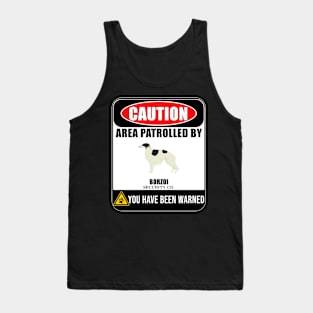 Caution Area Patrolled By Borzoi Security  - Gift For Borzoi Owner Borzoi Lover Tank Top